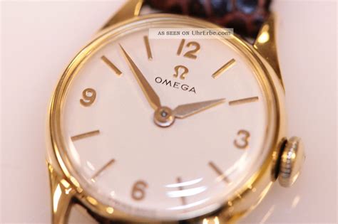 gold omega damenuhr 585